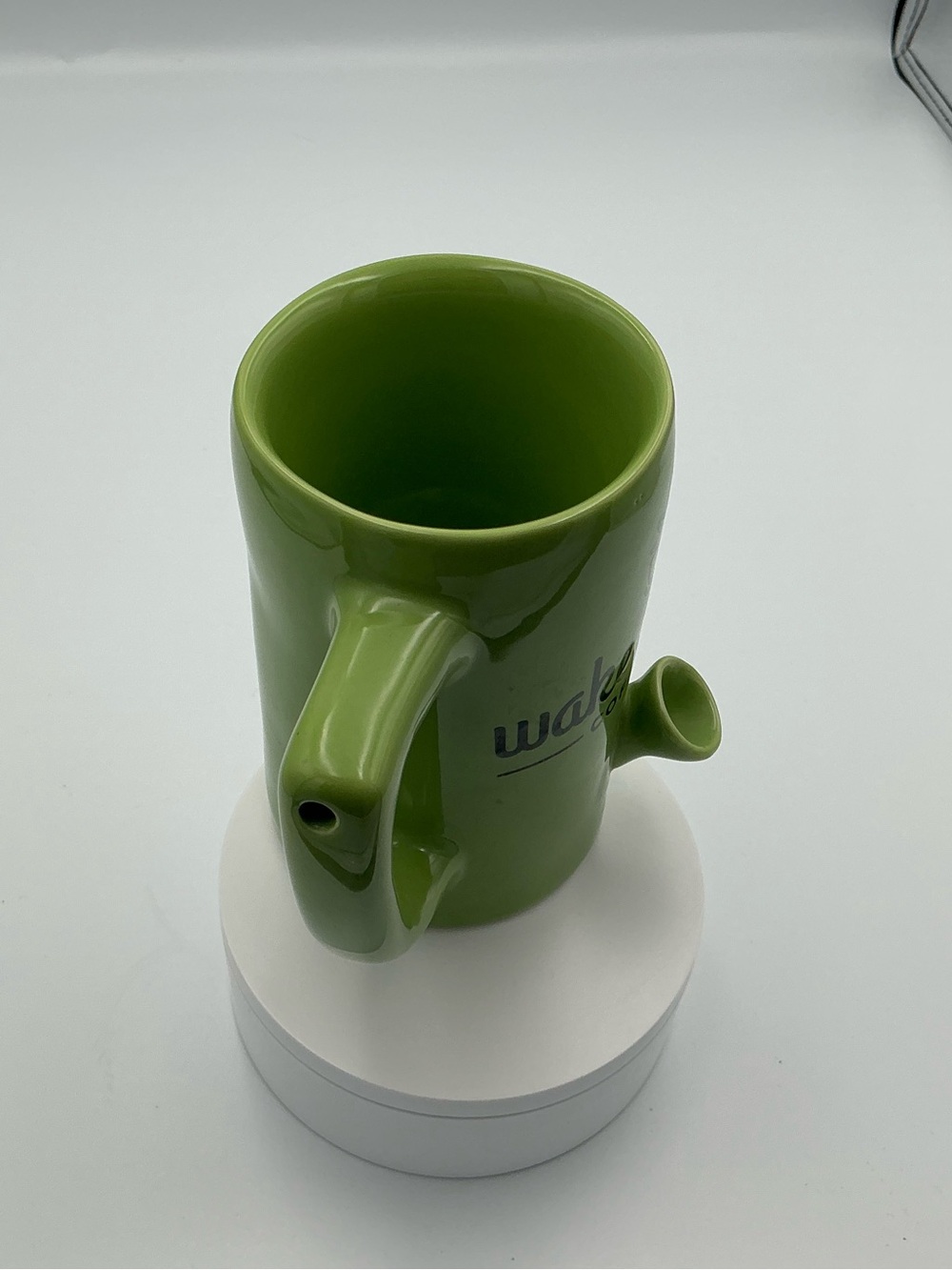 Wake And Bake 10oz Green Ceramic Coffee Mug Novelty - Picture 2 of 6